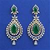 American Diamond Long Earring with 2 Tone Plating