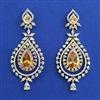 American Diamond Long Earring with 2 Tone Plating