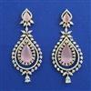 American Diamond Long Earring with 2 Tone Plating