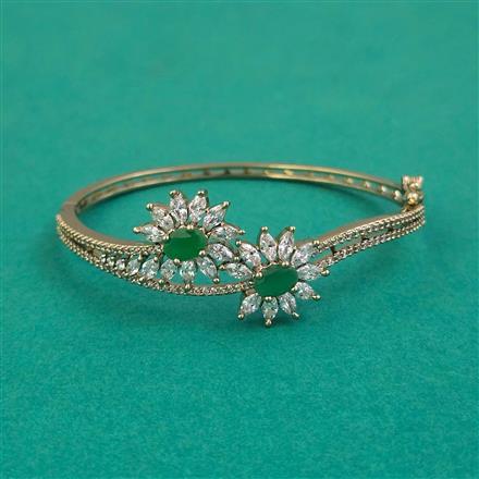 American Diamond Openable kada with Mehndi Plating