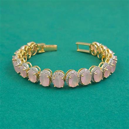 American Diamond Classic Bracelet with 2 Tone Plating