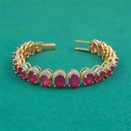 American Diamond Classic Bracelet with 2 Tone Plating