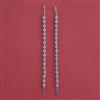 American Diamond Classic Ear Chain with Rhodium Plating 2 Tone Plating