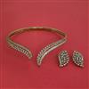 American Diamond Classic Necklace with Rhodium Plating 2 Tone Plating Mehndi Plating