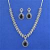 American Diamond Classic Necklace with Rhodium Plating