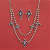 American Diamond Classic Necklace with Rhodium Plating