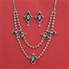 American Diamond Classic Necklace with Rhodium Plating