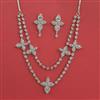 American Diamond Classic Necklace with Rhodium Plating