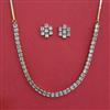 American Diamond Classic Necklace with Rhodium Plating 2 Tone Plating Mehndi Plating