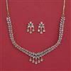 American Diamond Classic Necklace with Rhodium Plating 2 Tone Plating Mehndi Plating