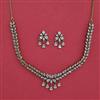 American Diamond Classic Necklace with Rhodium Plating 2 Tone Plating Mehndi Plating