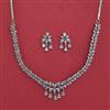American Diamond Classic Necklace with Rhodium Plating 2 Tone Plating Mehndi Plating