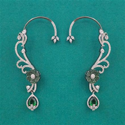 American Diamond Earcuff with Black Plating