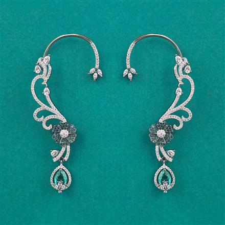 American Diamond Earcuff with Black Plating