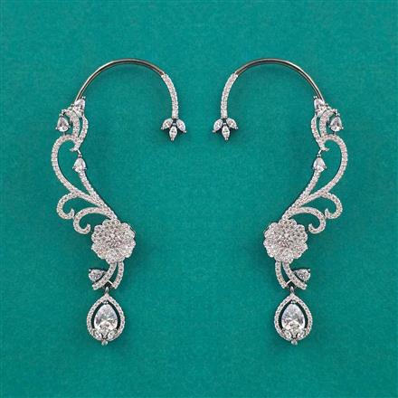 American Diamond Earcuff with Black Plating