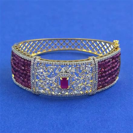 American Diamond Openable kada with 2 Tone Plating