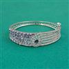 American Diamond Openable kada with Rhodium Plating