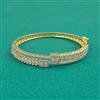 American Diamond Openable kada with Rhodium Plating 2 Tone Plating Mehndi Plating