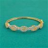 American Diamond Openable kada with Rhodium Plating 2 Tone Plating Mehndi Plating