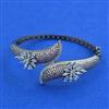 American Diamond Openable kada with Black Plating