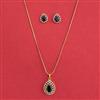 American Diamond Classic Pendant Set with 2 Tone Plating