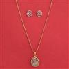 American Diamond Classic Pendant Set with 2 Tone Plating