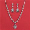 American Diamond Classic Necklace with Rhodium Plating