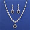 American Diamond Classic Necklace with Rhodium Plating