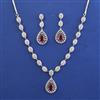 American Diamond Classic Necklace with Rhodium Plating