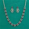 American Diamond Classic Necklace with Rhodium Plating