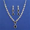American Diamond Classic Necklace with Rhodium Plating
