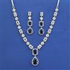 American Diamond Classic Necklace with Rhodium Plating