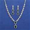 American Diamond Classic Necklace with Rhodium Plating