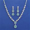 American Diamond Classic Necklace with Rhodium Plating