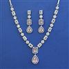 American Diamond Classic Necklace with Rhodium Plating