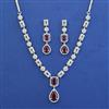 American Diamond Classic Necklace with Rhodium Plating