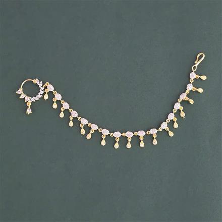 American Diamond Classic Nose Ring with Rhodium Plating 2 Tone Plating