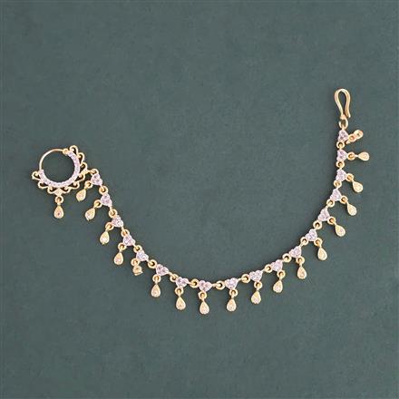 American Diamond Classic Nose Ring with Rhodium Plating 2 Tone Plating