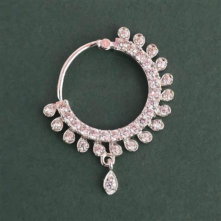 American Diamond Classic Nose Ring with Rhodium Plating 2 Tone Plating