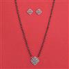 American Diamond Classic Mangalsutra with Rhodium Plating 2 Tone Plating