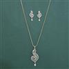 American Diamond Classic Pendant Set with 2 Tone Plating