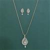 American Diamond Classic Pendant Set with 2 Tone Plating