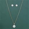 American Diamond Classic Pendant Set with 2 Tone Plating