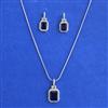American Diamond Classic Pendant Set with Rhodium Plating