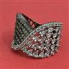 American Diamond Adjustable Ring with Black Plating