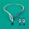 American Diamond Classic Necklace with Rhodium Plating