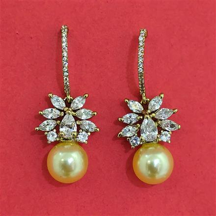 American Diamond Classic Earring with Mehndi Plating