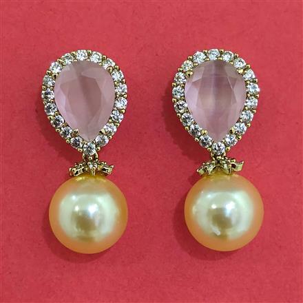 American Diamond Classic Earring with Mehndi Plating