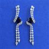 American Diamond Long Earring with Rhodium Plating