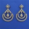 American Diamond Classic Earring with Rhodium Plating 2 Tone Plating Mehndi Plating